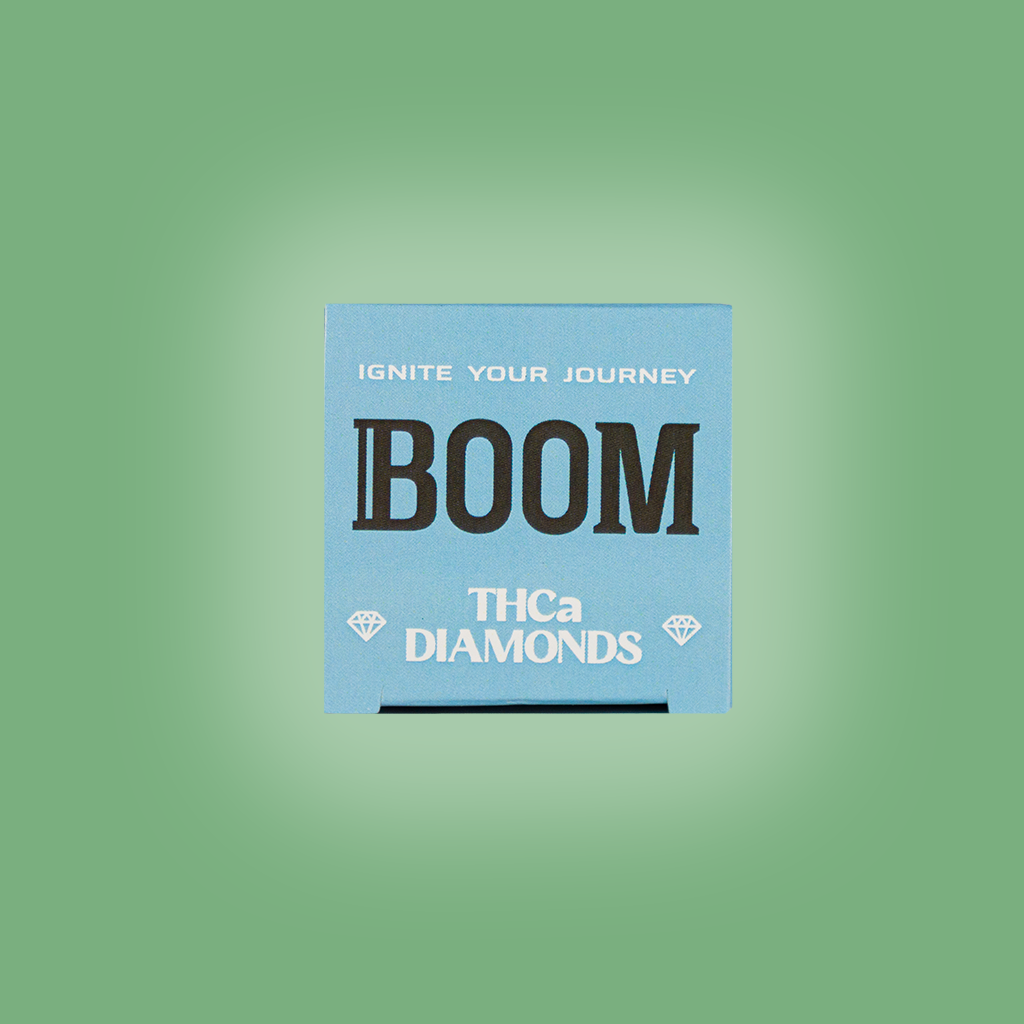 Picture of Boom THCa Diamond Concentrate Box Packaging.