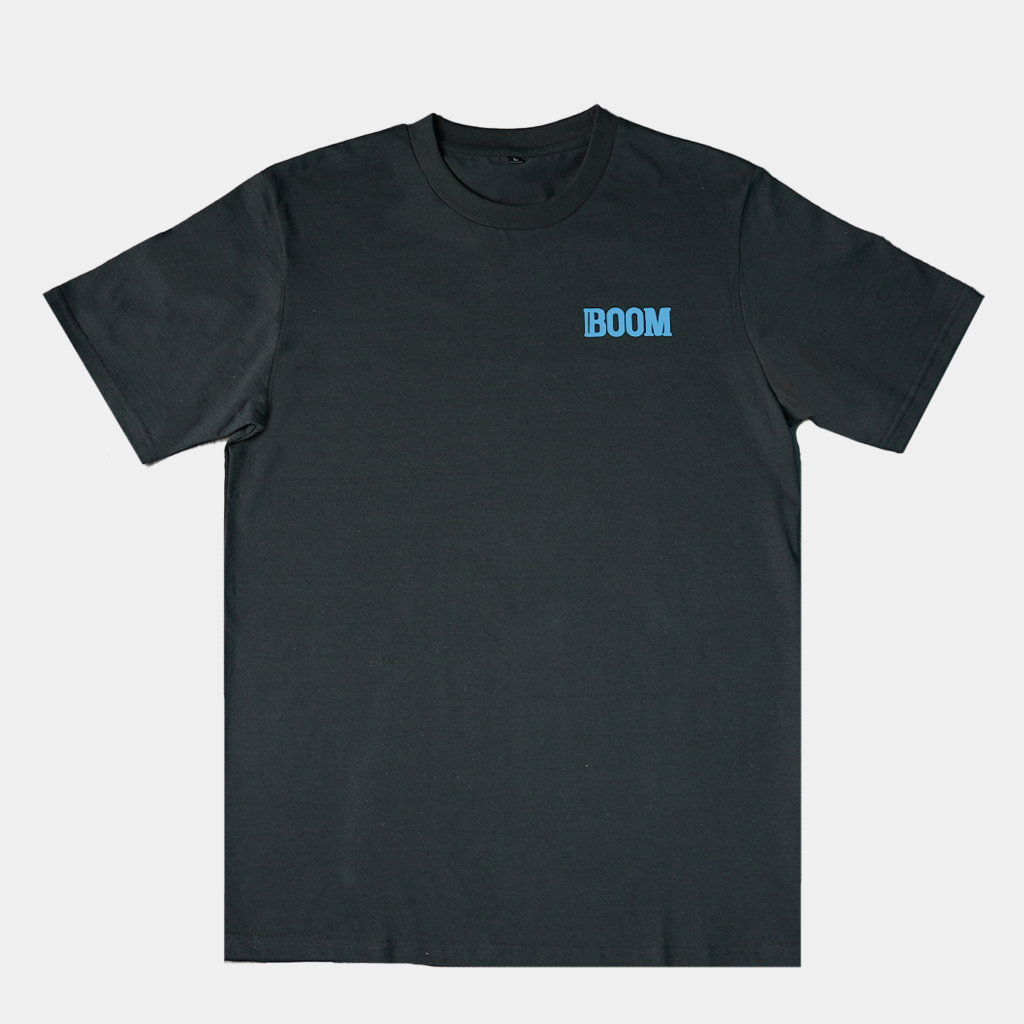 100% cotton t shirt with Boom THCa Logo on left side chest area